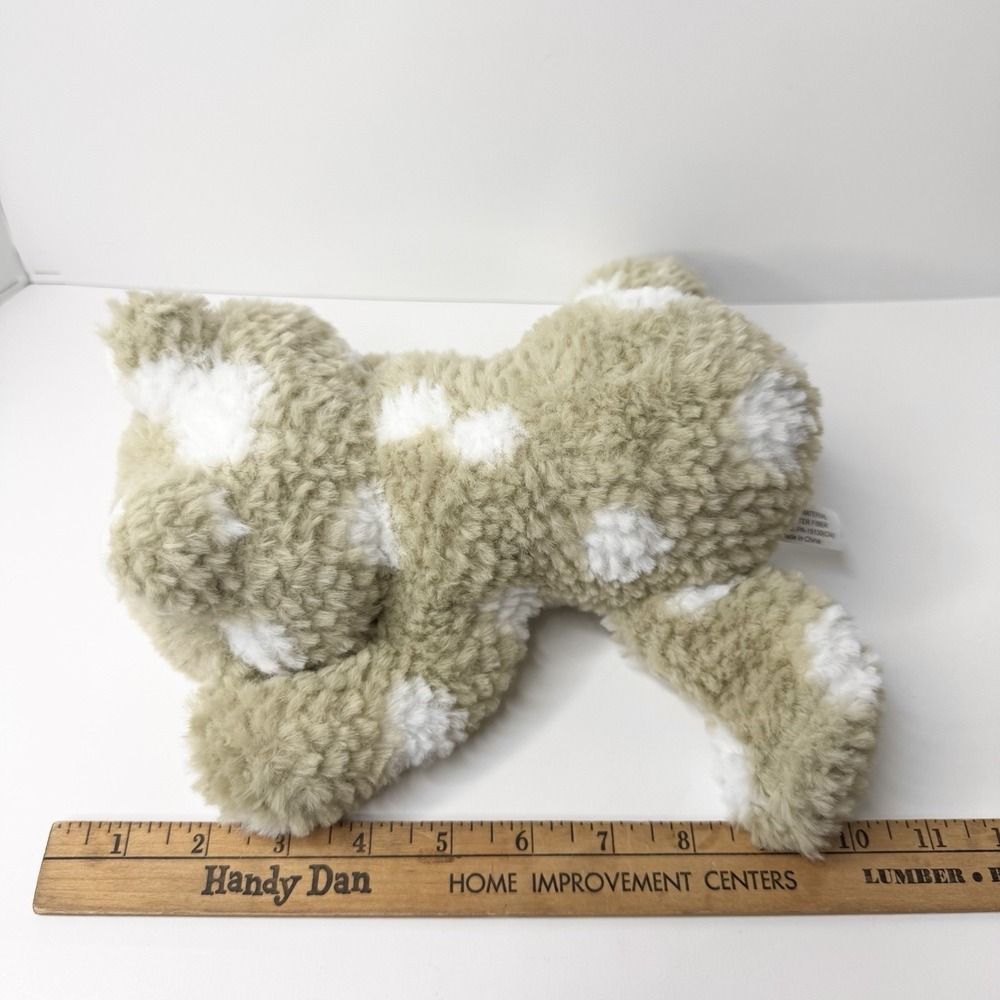 Hobby Lobby Shaggy Frog Plush Light Tan/Beige White Spotted Stuffed Animal 9" - Picture 2 of 11